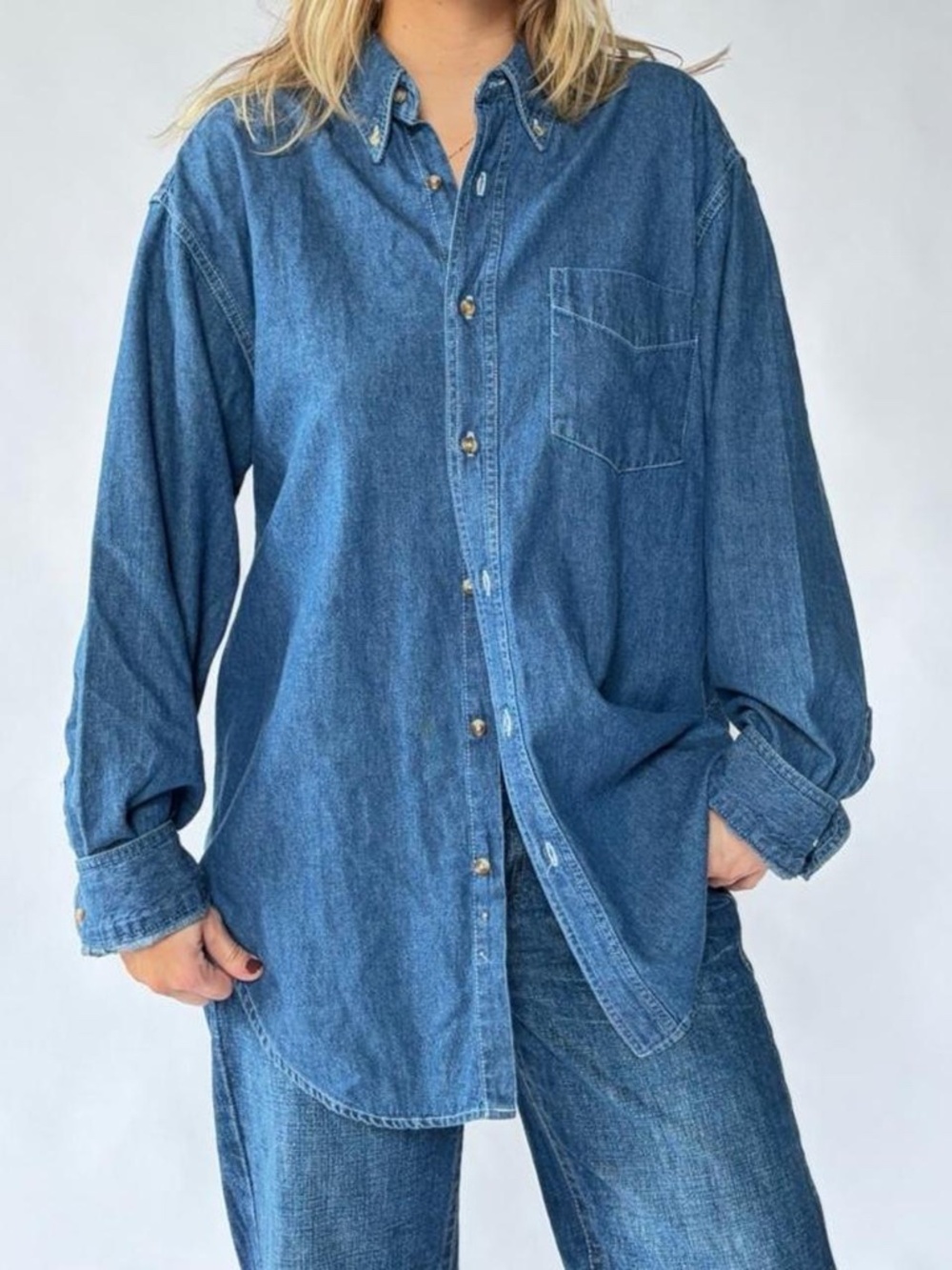 Vintage Denim Shirt 90's Basic Editions